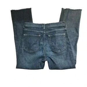 EVERLANE Straight Leg, Midrise, Cropped, Raw Hem Jeans, Size 28r